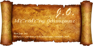 Járdány Odisszeusz névjegykártya